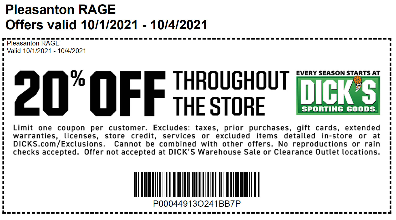 New dicks sporrting goods coupon codes