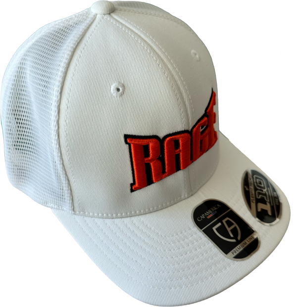 RAGE White Trucker Hat